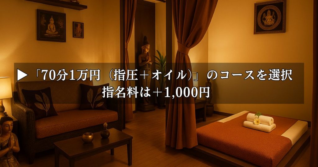 新大久保タイ古式NNのコース選択