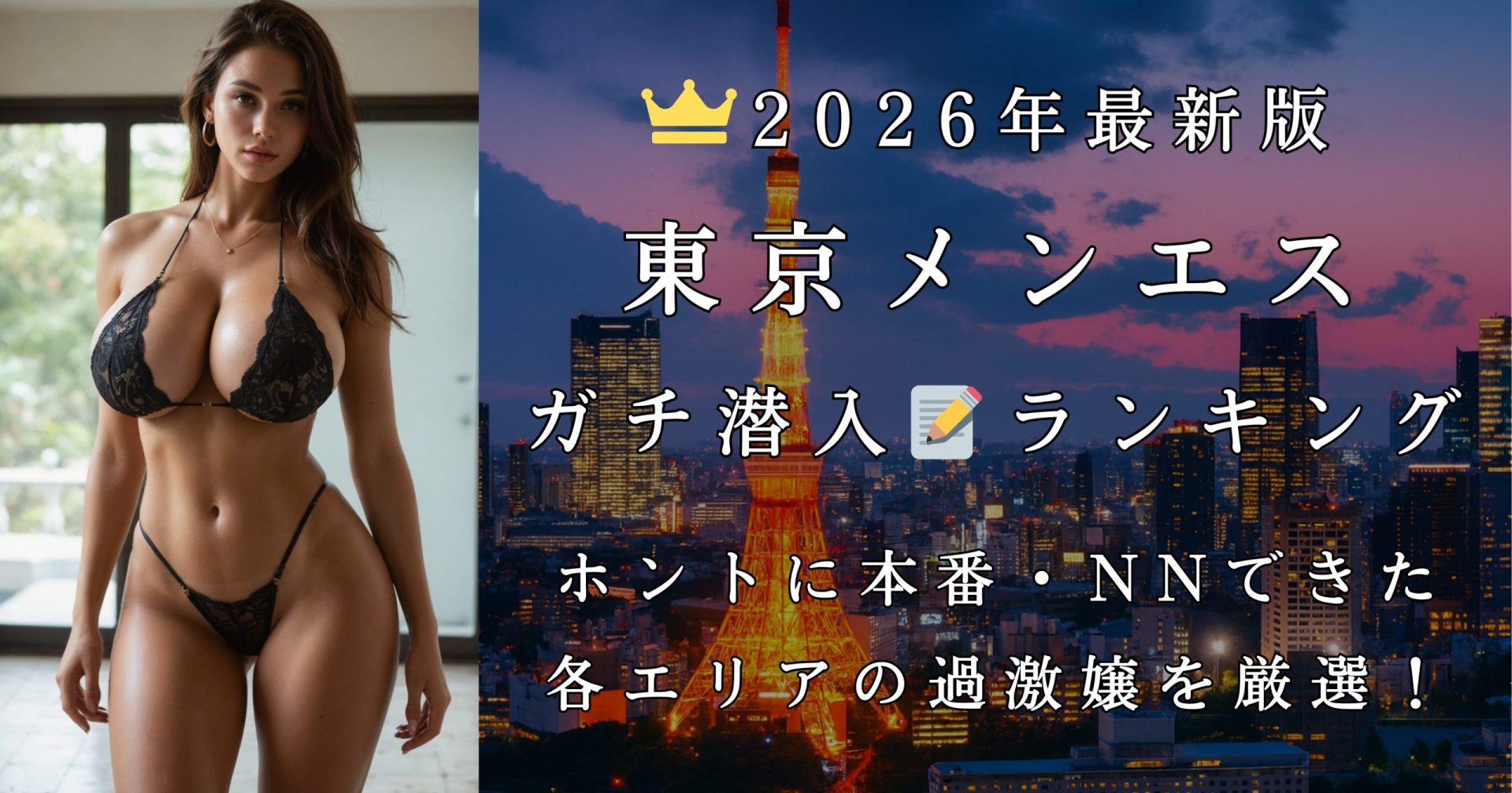 東京メンエス潜入ランキング。ホントに本番・NNできた各エリアの過激嬢を厳選!